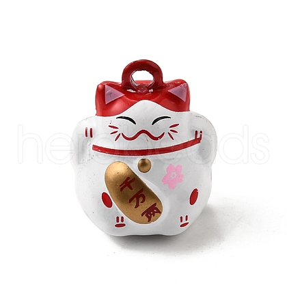 Spray Painted Alloy Bell Pendants FIND-U030-15B-01-1