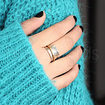 Retro 304 Stainless Steel Rotating Finger Rings FS-WG73D68-01-1
