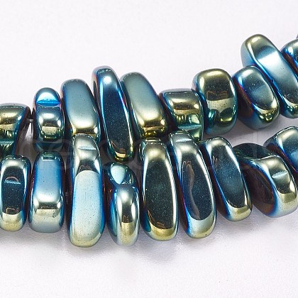 Electroplated Non-magnetic Synthetic Hematite Beads Strands G-P367-G05-1