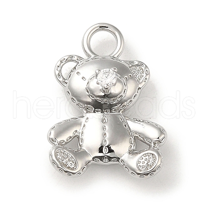 Brass Micro Pave Cubic Zirconia Pendants KK-H455-39P-1