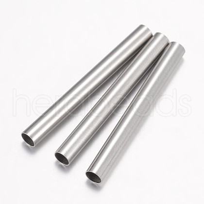 Tarnish Resistant 304 Stainless Steel Tube Beads STAS-P100-06P-1