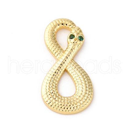 Brass Pave Clear Cubic Zirconia Pendants KK-V016-08G-1