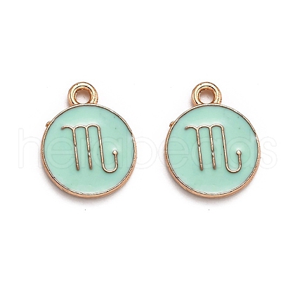 Alloy Enamel Pendants ENAM-S124-01B-15L-1