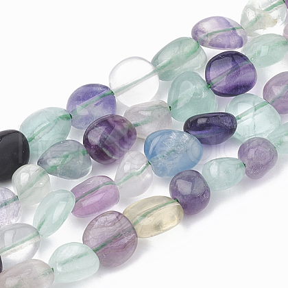 Natural Fluorite Beads Strands G-S331-6x8-007-1