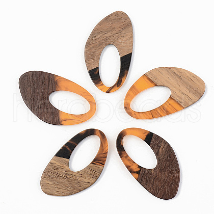 Resin & Walnut Wood Pendants RESI-S389-002A-A01-1