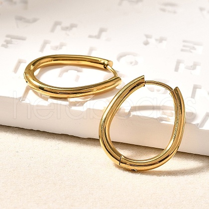 Ion Plating(IP) Stainless Steel Hoop Earrings EJEW-P232-02G-1