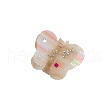 Double-Deck Butterfly Cellulose Acetate(Resin) Claw Hair Clips PW-WG3EC24-04-1