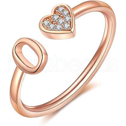 Adjustable Brass Rhinestone Cuff Rings FS-WG29D83-31-1