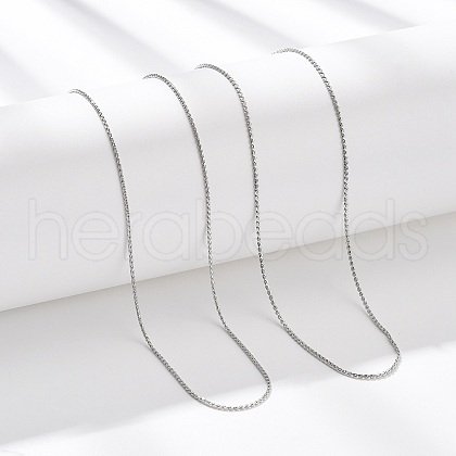 1MM 304 Stainless Steel Serpentine Chain Necklaces for Women Men NJEW-T016-11P-1