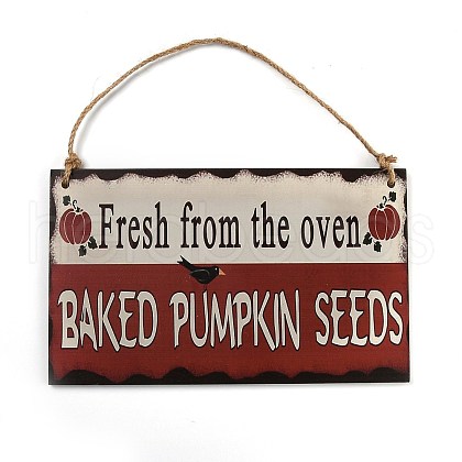 Halloween Wooden Door Hanging Welcome Sign Board HJEW-Z002-04B-1