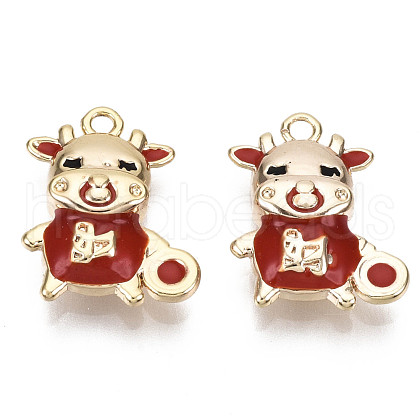 Brass Enamel Charms KK-N231-140-NF-1