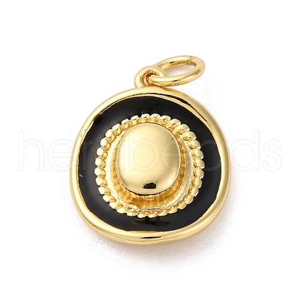 Brass Enamel Pendants KK-Q098-28G-C-1