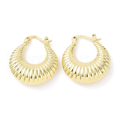Rack Plating Brass Croissant Hoop Earrings EJEW-B027-16G-1