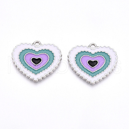Alloy Enamel Pendants ENAM-T020-104B-1