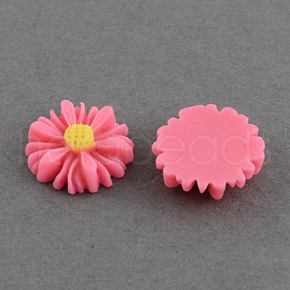 Flatback Hair & Costume Accessories Ornaments Resin Flower Daisy Decoden Cabochons CRES-Q101-04-1-1
