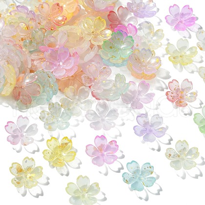 Opaque Plastic Bead Caps KY-CJC0012-03-1