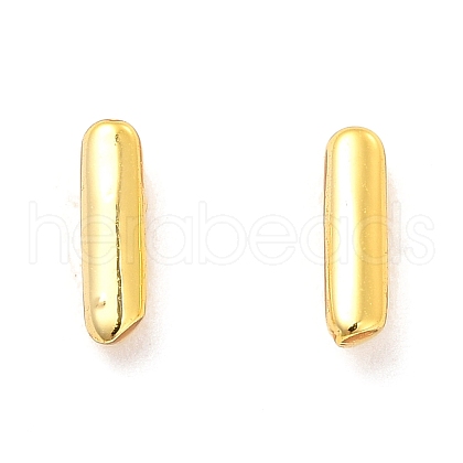 Brass Hollow Out Initial Letter Stud Earrings for Women EJEW-A044-01G-I-1