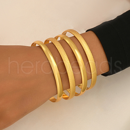 4Pcs Elegant Zinc Alloy Stackable Bracelet Set for Women DN0933-2-1