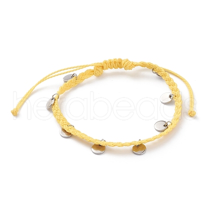 Waxed Polyester Cord Braided Bead Bracelets BJEW-JB05762-05-1