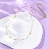 304 Stainless Steel Butterfly Link Chain Necklaces NJEW-R026-23G-2