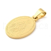 Ion Plating(IP) 304 Stainless Steel Pendants STAS-C102-09B-G-2