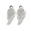 Alloy Crystal Rhinestone Pendants PALLOY-E775-13P-1