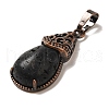 Natural Lava Rock Pendants G-H065-01R-14-2