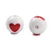 Opaque Printed Acrylic Beads OACR-G038-05A-2