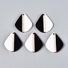 Opaque Resin & Wood Pendants RESI-T057-74B-1