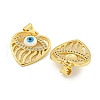 Rack Plating Brass Enamel Cubic Zirconia Pendants KK-B091-10-2