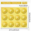 12 Sheets PET Adhesive Wax Seal Stickers DIY-WH0451-041-2