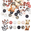 CHGCRAFT 72pcs 12 style Food Grade Silicone Focal Beads SIL-CA0003-20-1