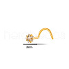 316L Surgical Stainless Steel Clear Cubic Zirconia Fishtail Nose Rings WG27769-02-3