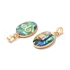 Constellation Natural Paua Shell Pendants KK-P265-01G-04-2