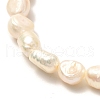 Natural Pearl Stretch Bracelets for Women Girl BJEW-JB06855-02-4