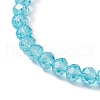 10Pcs 10 Styles Faceted Glass & Handmade Polymer Clay Breaded Stretch Bracelets BJEW-JB10259-6