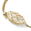 Natural Quartz Crystal Bullet Link Slider Bracelets BJEW-JB09902-04-2