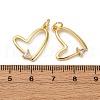 Brass Micro Pave Cubic Zirconia Pendants KK-P308-10G-3