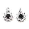 Brass Micro Pave Cubic Zirconia Pendants KK-B102-08P-1