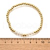 Brass Beaded Stretch Bracelets for Women BJEW-U018-01G-6