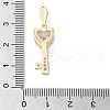 Brass Cubic Zirconia Pendents KK-M275-22G-3