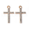 Alloy Crystal Rhinestone Pendants PALLOY-F288-03KCG-2