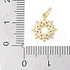 Rack Plating Brass Micro Pave Clear Cubic Zirconia Pendants KK-Z060-20G-3
