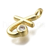 Brass Micro Pave Cubic Zirconia Pendants KK-B132-12G-T-2