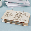 SUPERDANT 1 Set Wooden 2-Ring Loose Leaf Binder Postcard Phote Album Cover DIY-SD0001-02C-7