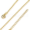 Rack Plating Brass Ball Chain Necklaces for Women NJEW-A035-04G-01-4