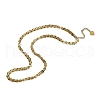 304 Stainless Steel Link Chain Necklaces for Women Men NJEW-Q028-09G-2