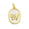 Rack Plating Brass Enamel Pendants KK-U021-17-G-2