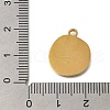 PVD Vacuum Plating 201 Stainless Steel Pendants STAS-C111-25G-3