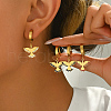 Metal Bird Stainless Steel Hoop Earrings for Women Daily Versatile Jewelry SE6238-1-2